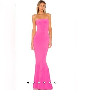 x REVOLVE Strapless Fishtail Gown in Orchid Pink